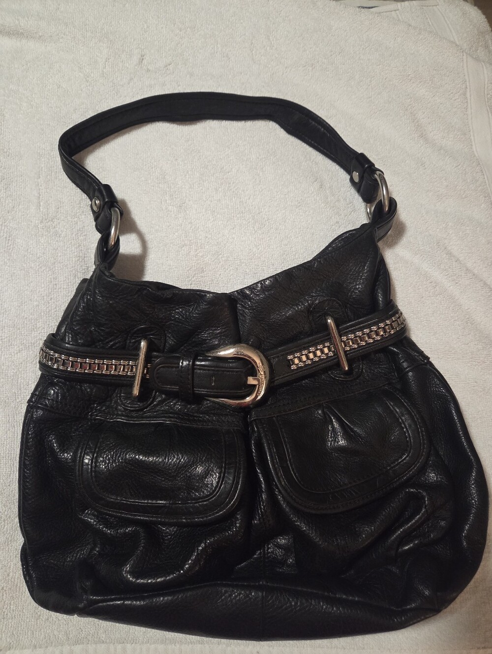 🔥 Y2K Vintage Classic! Beautiful B. Makowsky slouchy hobo shoulder bag